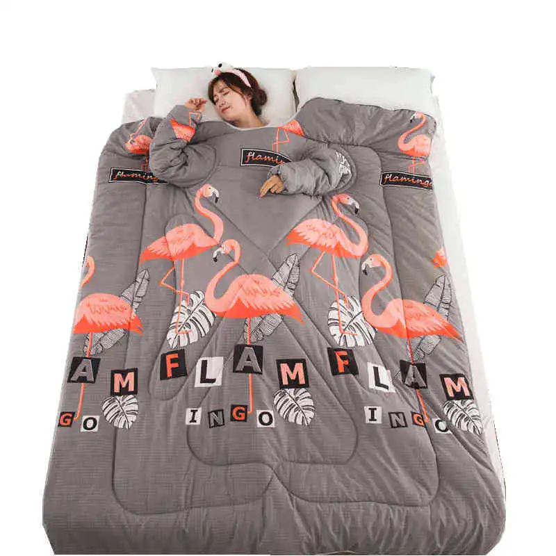 Новое Многофункциональное теплое одеяло ленивый Ins чистый красный с тем же