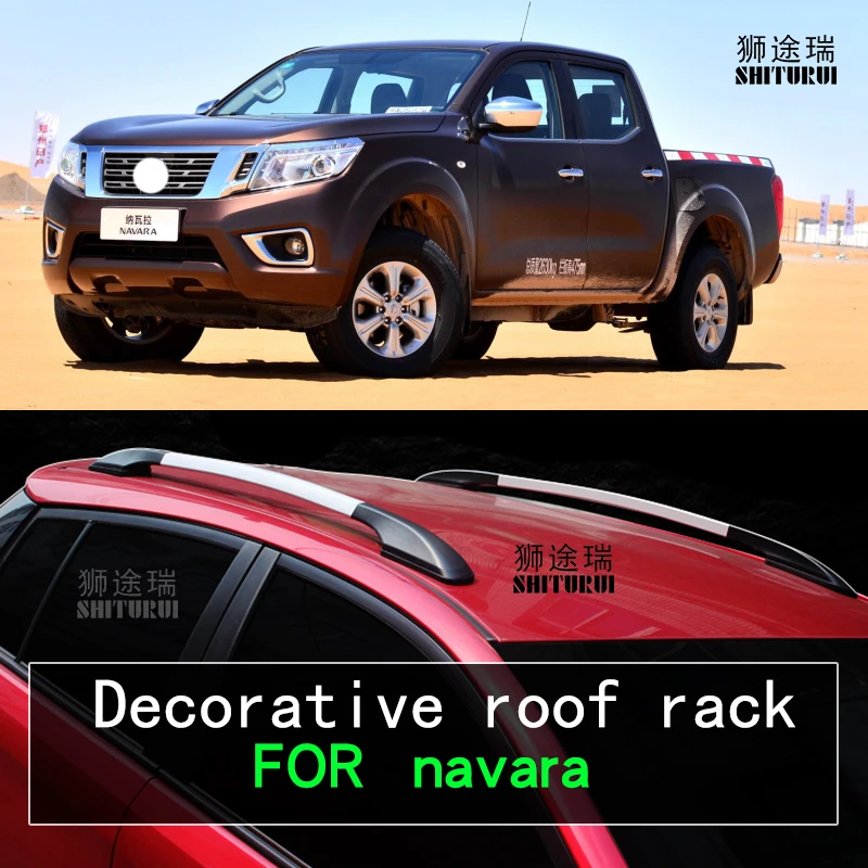 

2Pcs Roof bars For NISSAN navara pickup 2016 2019 2018 17 Aluminum Alloy Side Bars Cross Rails Roof Rack Luggage CUV SUV