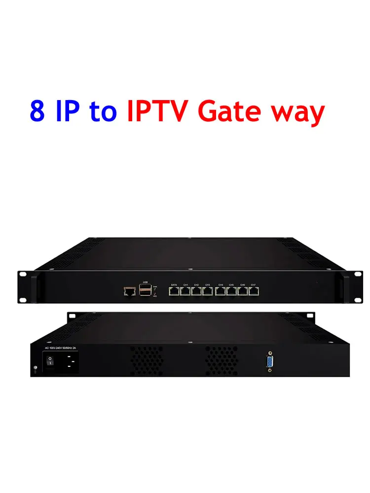 Ip-шлюз для IP-телевизора 8 IP-входов через ip TV-сервер http/udp/rtp/rtmp/hls/rtsp транскодер
