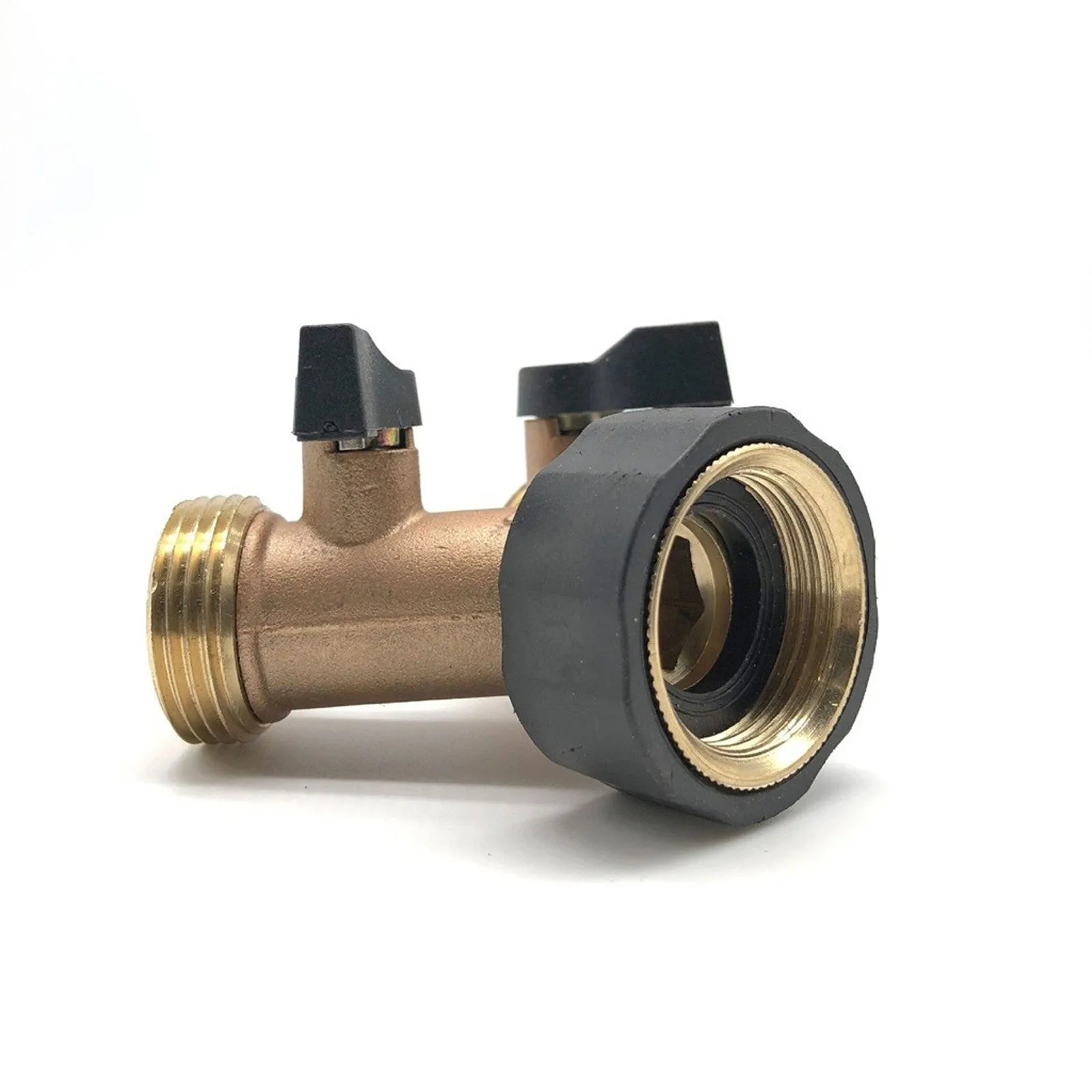 Корпус из твердой латуни на заднем дворе 2 Way Y садовый шланговый соединитель