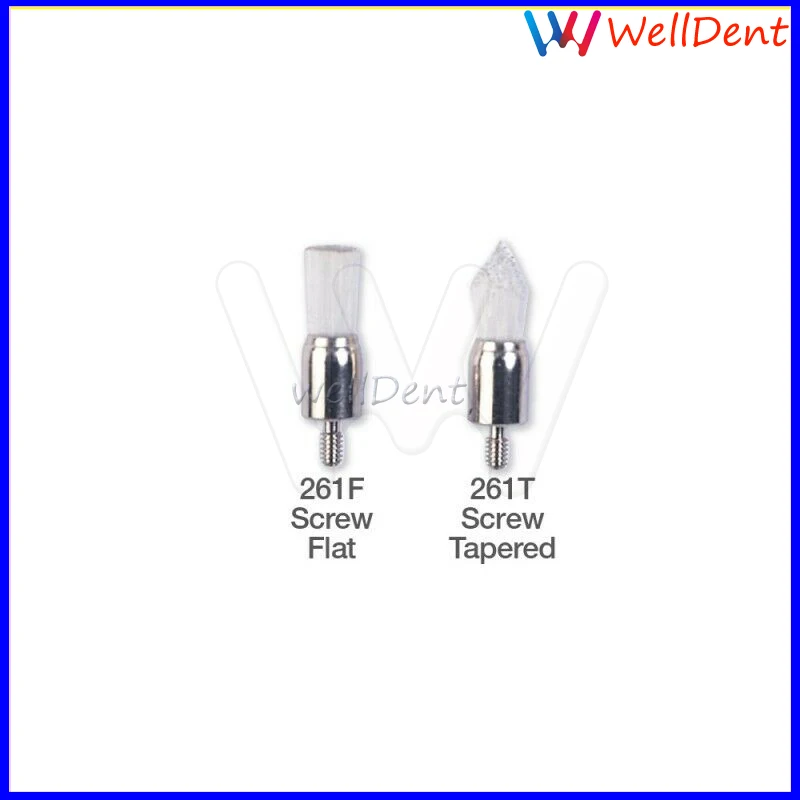 

100pcs Dental Prophy Brushes Flat Prophylaxis Brush Nylon Screw-in Screw Style Tapered Standard