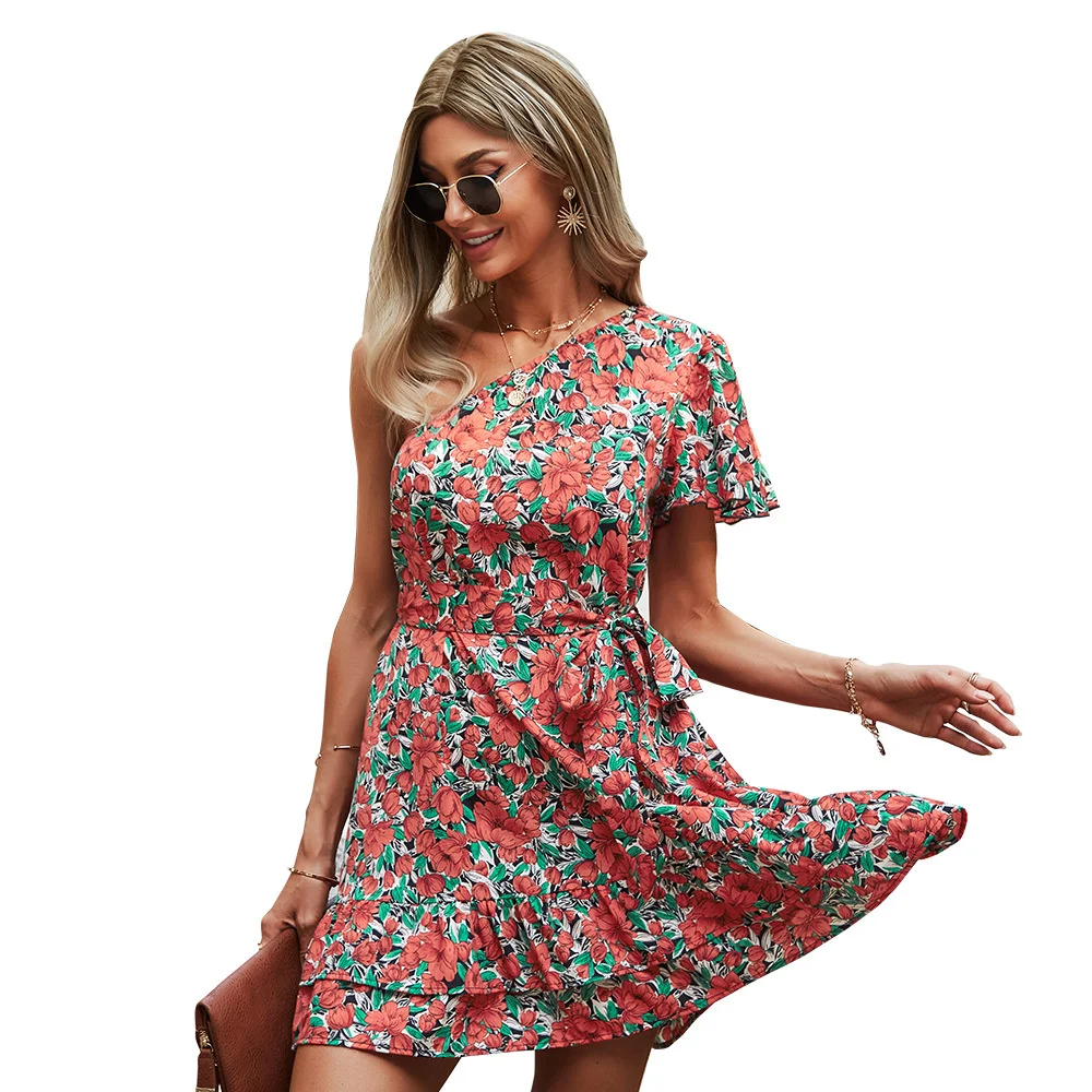 

woman women dress 'women's dresses Independent design sexy Printed suit 2021 summer leisure vacation style A-line skirt fashion