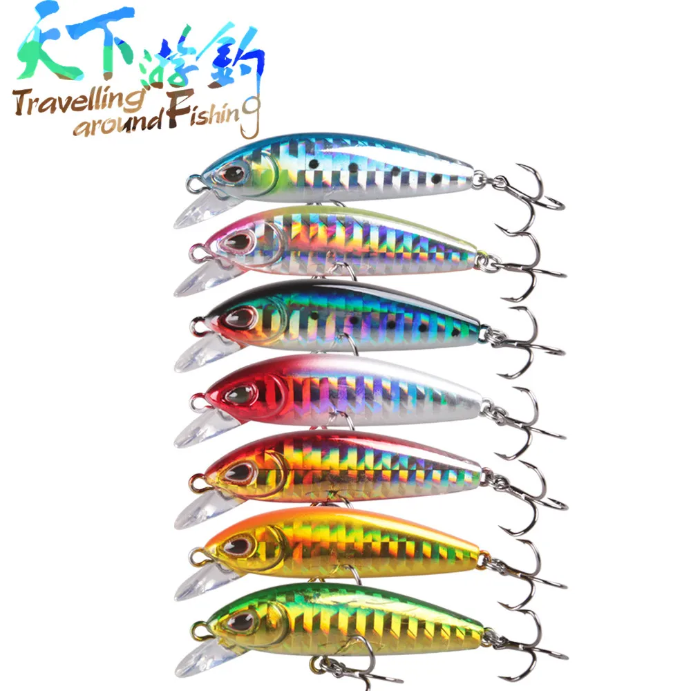 TAF Minnow приманки 48 мм 6g опускается на дно жесткая приманка для рыбалки тройной