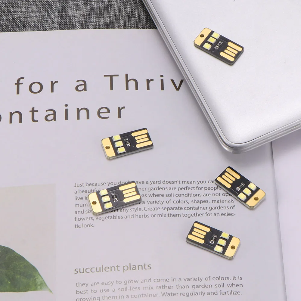 5 шт., ночник, карманная карта, USB, светодиодный, брелок, Ночной светильник, 0,2 Вт, светильник для внешнего аккумулятора, компьютера, ноутбука