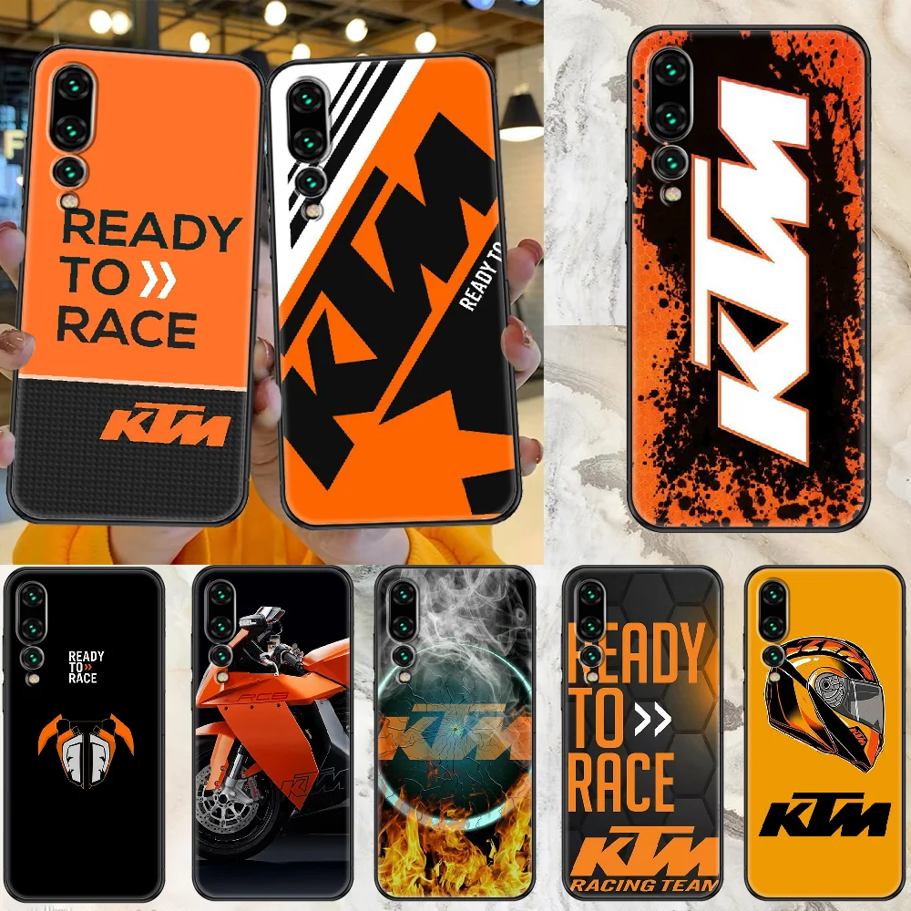 

KTN Motorcycle Phone case For Huawei Honor 6 7 8 9 10 10i 20 A C X Lite Pro Play black silicone Etui painting cover tpu back