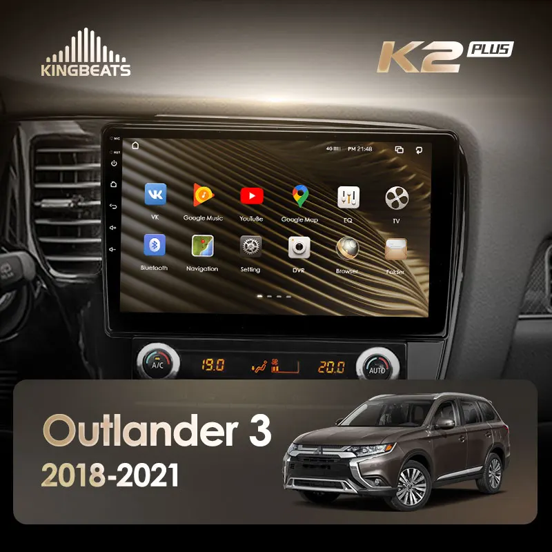 KingBeats штатное головное устройство For Mitsubishi Outlander 3 III GF0W GG0W 2018 автомагнитола на