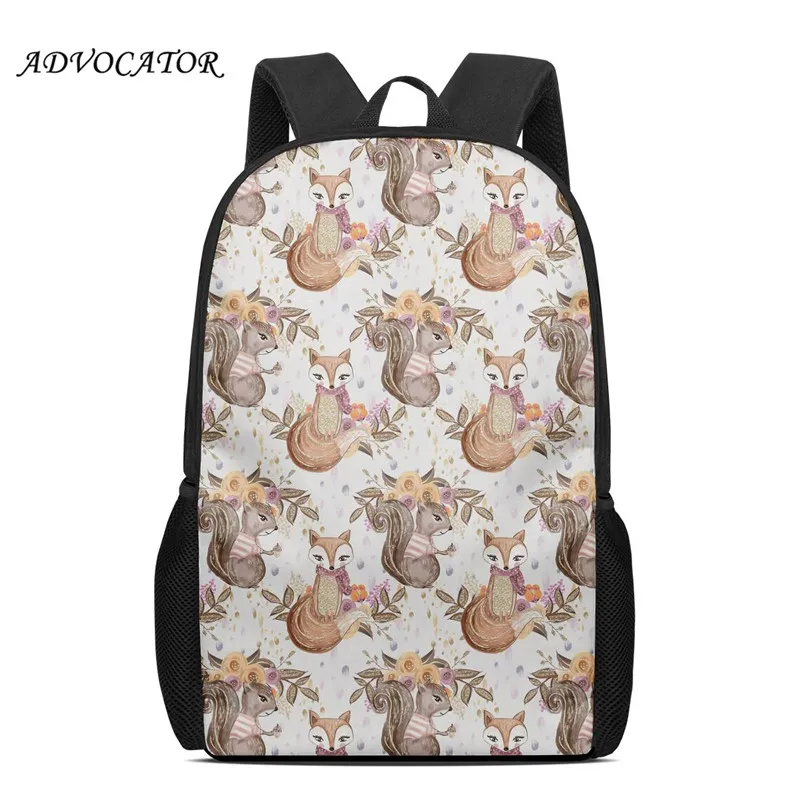 Fox Printing School Bag for Teenage Girls Bookbag Children Kids Large Capacity School Bags New Arrival Okul Cantalari
