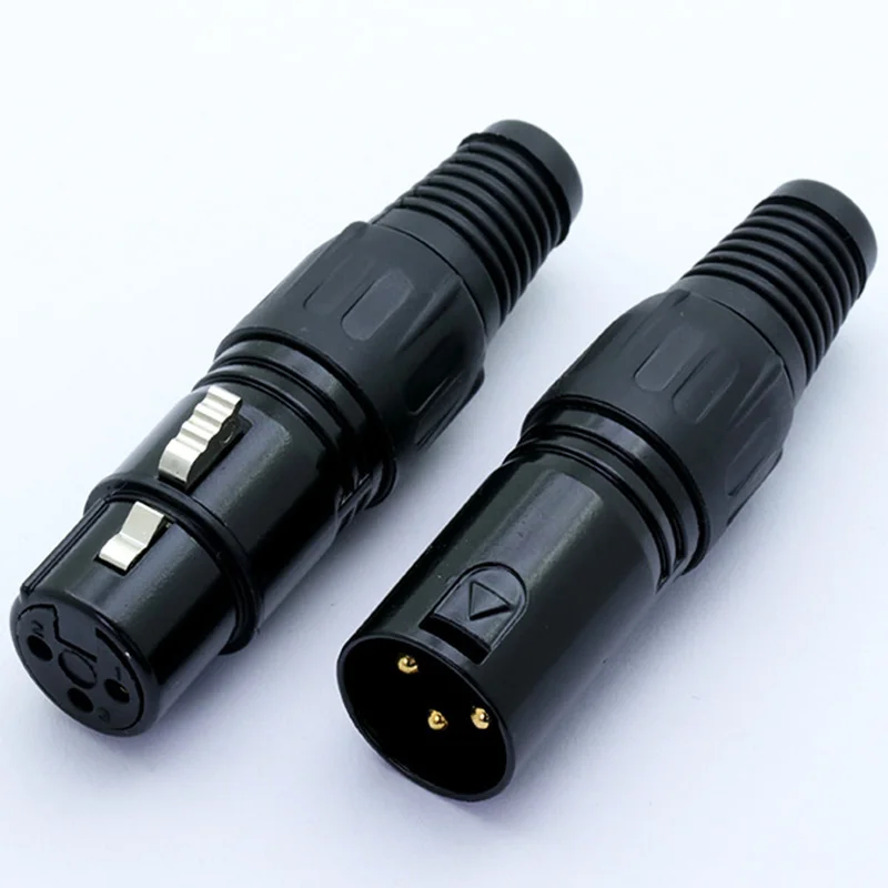 1 шт. XLR штекер или гнездо разъема 3 контакта черный цвет Микрофон MIC