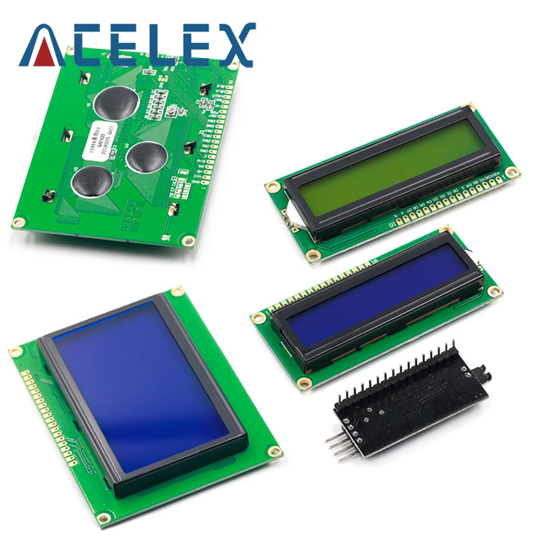 1 шт. модуль ЖКД синий зеленый экран IIC/I2C 1602 для arduino LCD UNO r3 mega2560 LCD1602|display lcd module|display