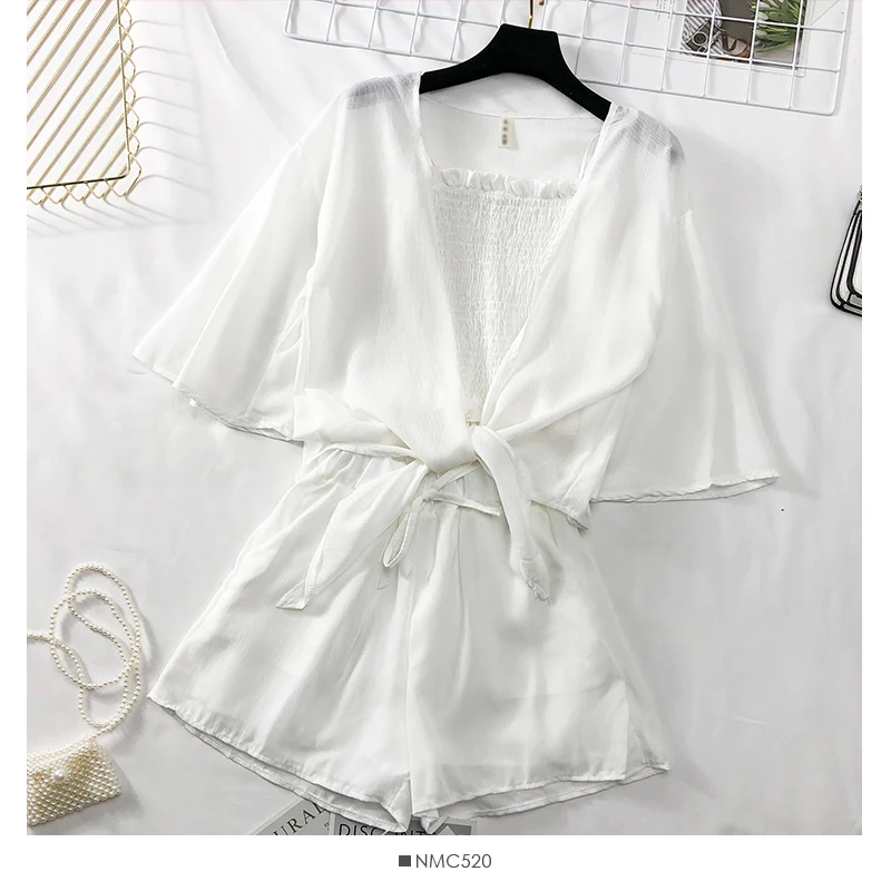 Женский костюм-тройка Heliar элегантный костюм свободного покроя из блузки и шорт