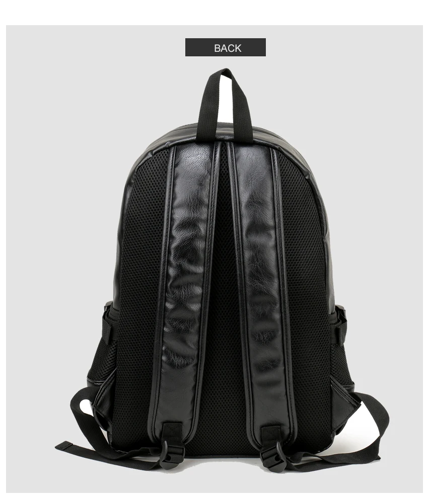 

Brand Men Backpack Leather School Backpack Bag Fashion Waterproof Travel Bag Casual Leather Book bag Male