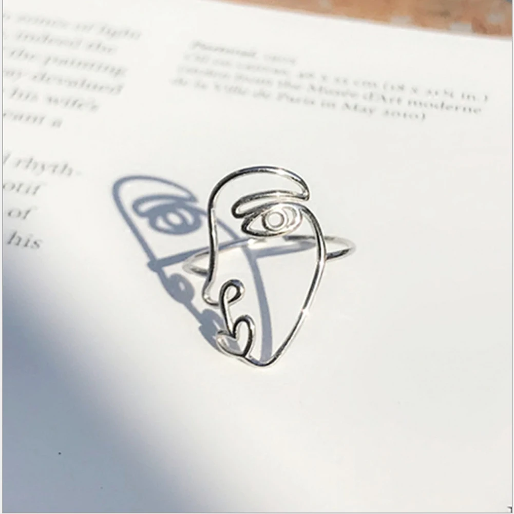 Женские и мужские кольца унисекс Простые открытые из чистого серебра с