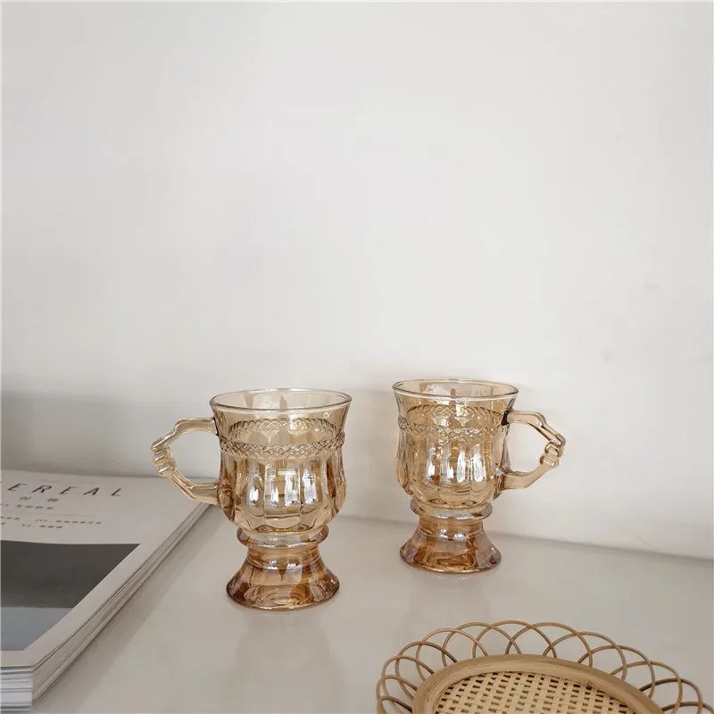 

Transparent Glass Red Wine Glass Nordic Home Vintage Luxury Wine Glass Cups Beer Mug Glass Copa De Vino Drinking Glasses BK50JB