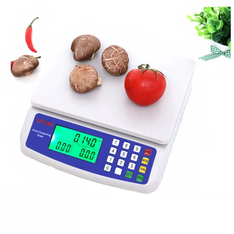 

30kg Precision Electronic Kitchen Digital Scales Shop Pricing Scales Weigh Fruit Food Ingredients Balance LCD Weight Scale