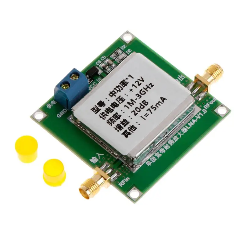 

1-3000 МГц 2,4 ГГц 20dB LNA ВЧ широкополосный низкий Шум усилитель UHF-модуль HF VHF