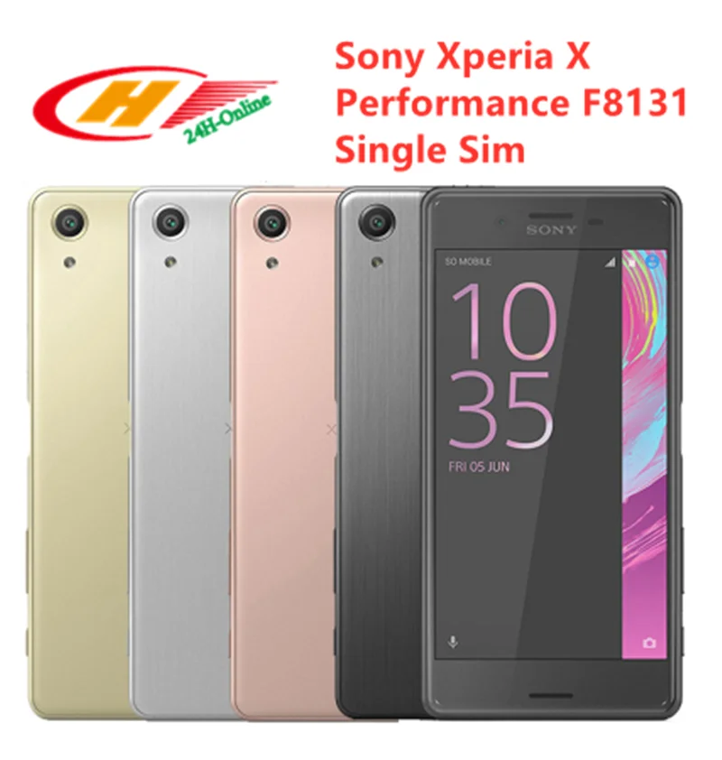 Разблокированный смартфон sony Xperia X Performance F8131 NFC 4G LTE Android quad core ram 3 ГБ rom 32 Гб 5,0 дюйма с отпечатком пальца