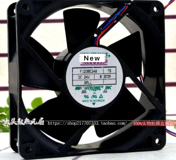 

For Emacro For MECHATRONICS F1238E24B DC 24V 0.35A 120x120x38mm Server Cooling Fan