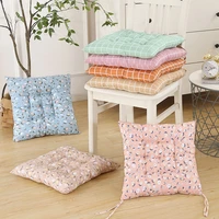 seat cushion cute plaid flower pattern non slip pastoral style for kitchen office chair sofa decoration home textile 4040cm 1pc