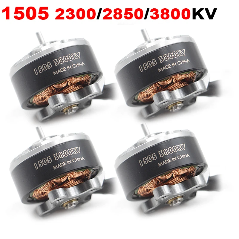 4 шт. 1505 2300/2850/3800KV 3 4S 6S бесщеточный двигатель 20x15 2 мм M2 вал двигателя для