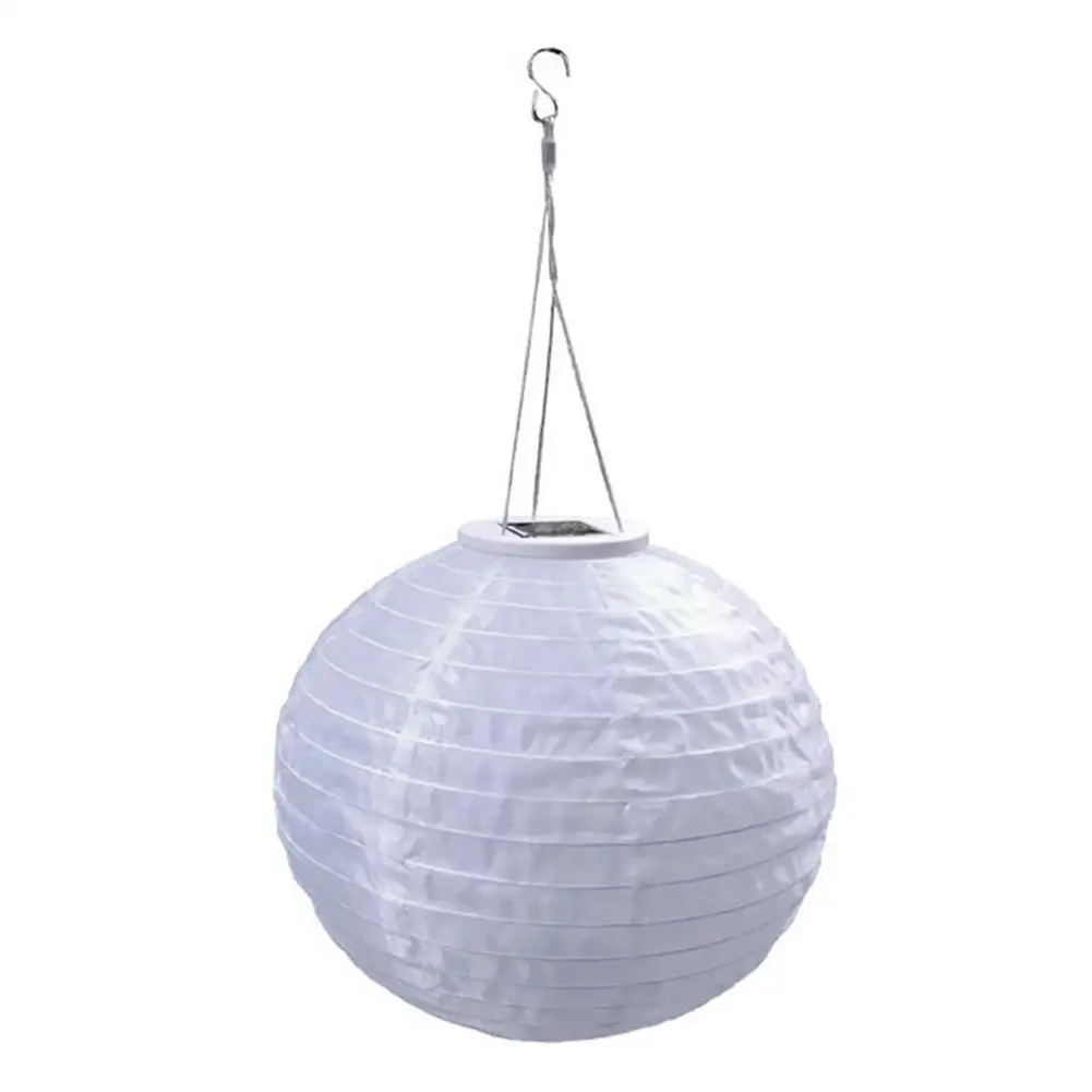 

30cm Solar Lantern LED Light Chinese Paper Lights Ball Lighting Garden Lanterns Round Paper Landscape Hanging Decoration J9O4