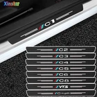 4 шт., автомобильные наклейки из углеродного волокна для Citroen C1 C2 C3 C4 C5 C6 C8 VTS