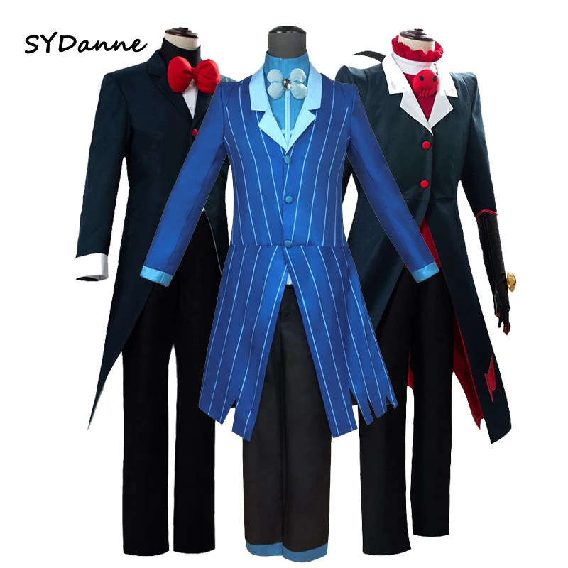 

Костюм хамбин для косплея в отеле Blitzo Helluva Boss Alastor, костюм для косплея для взрослых мужчин и женщин, Униформа, костюм на Хэллоуин, карнавальны...