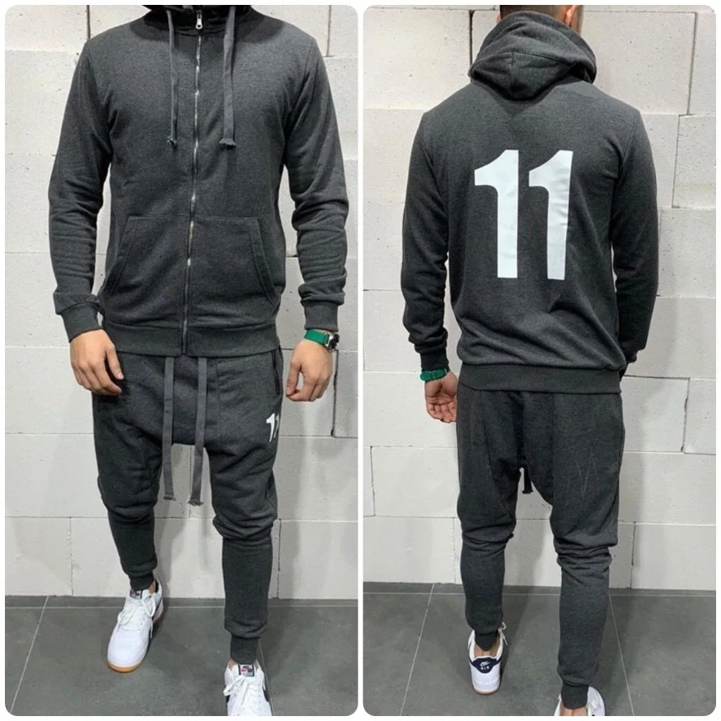 

Lutgentolo для мужчин, комплект повседневной одежды из 2 предметов; Толстовка с капюшоном на весну, свободные, повседневные однотонные с длинными...