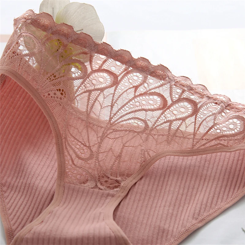 Модные хлопковые стринги с кружевом Patern заниженной талией женские трусики