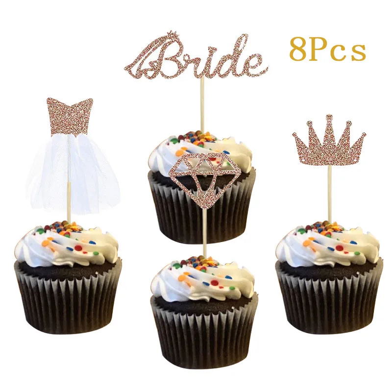 8Pcs 1 комплект, для невесты, чтобы быть, светодиодный шар, лента, бумажный баннер, чашка, соломенные тарелки, девичник, вечерние, девичьи, девичьи, вечерние, свадебные украшения - Цвет: 8Pcs