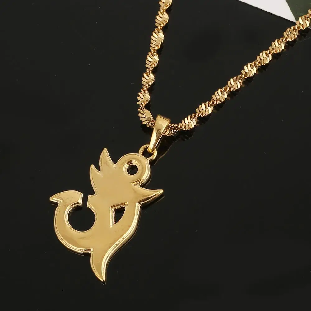 Ожерелье с подвеской для йоги золотого цвета индийский Хинду Ом индуистские