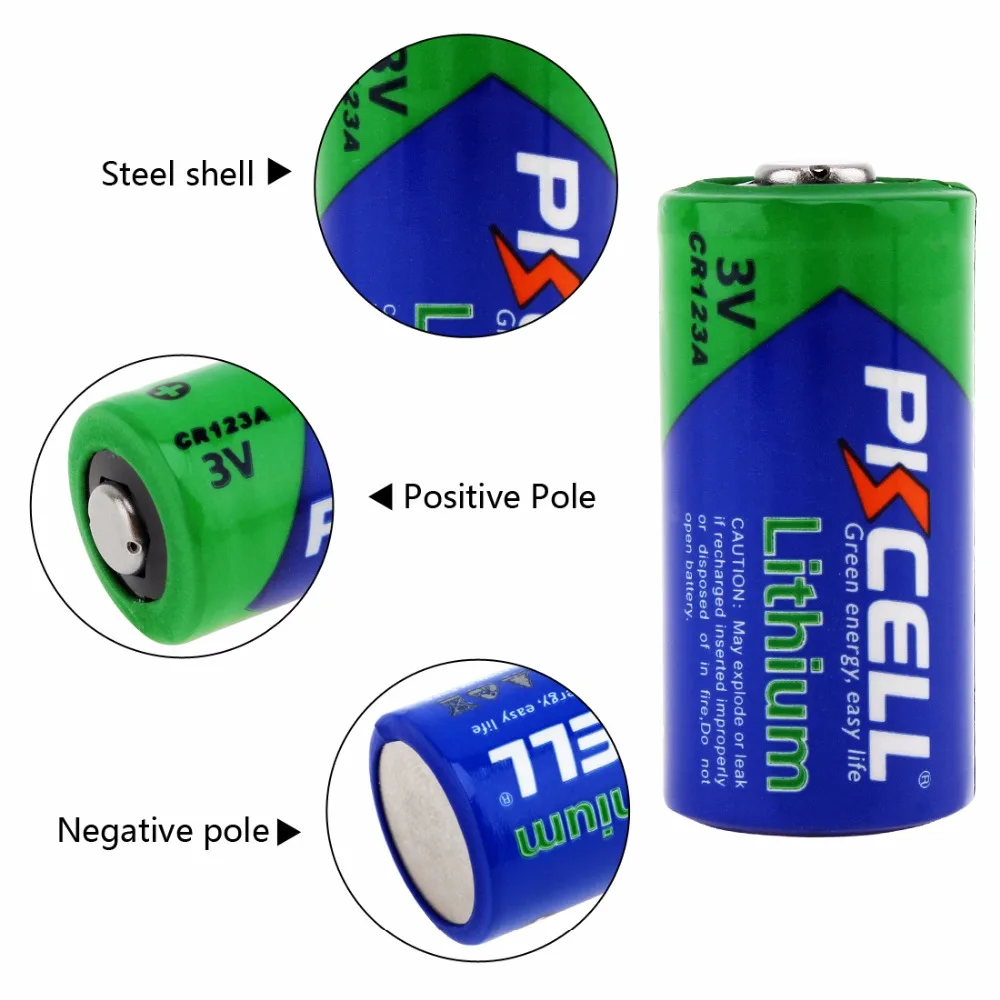 PKCELL 10X3V CR123A Батарея 1500 мА/ч CR123 123A CR17345 KL23a VL123A DL123A 5018LC EL123AP SF123 Non литиевая