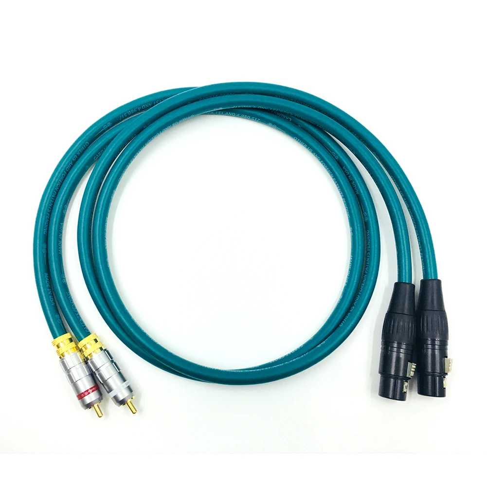 

TOP-HiFi Pair Type-1016 RCA Male to 3pin XLR Feamle Balacned Audio Cable RCA to XLR Interconnect Cable with CARDAS CROSS