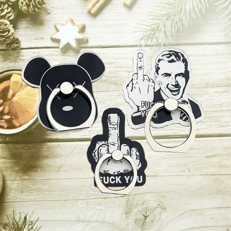 

3Pcs 360 Degree Rotatable Phone Holder Finger Ring Holder Cartoon Bracket Foldable Holder Smartphone Stand Cellular Support Acce