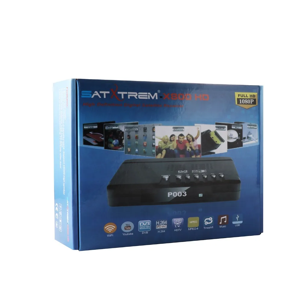 Satxtrem X800 DVB-S2 MPEG4 Индия приемник спутникового сигнала HD ТВ тюнер DVB-S2 поддержка CLINES PowerVu WiFi AC3 ТВ Декодер