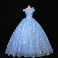 sweet vestidos lace quinceanera dresses robe de bal off the shoulder party dress ball gown puffy dresses for prom real photo