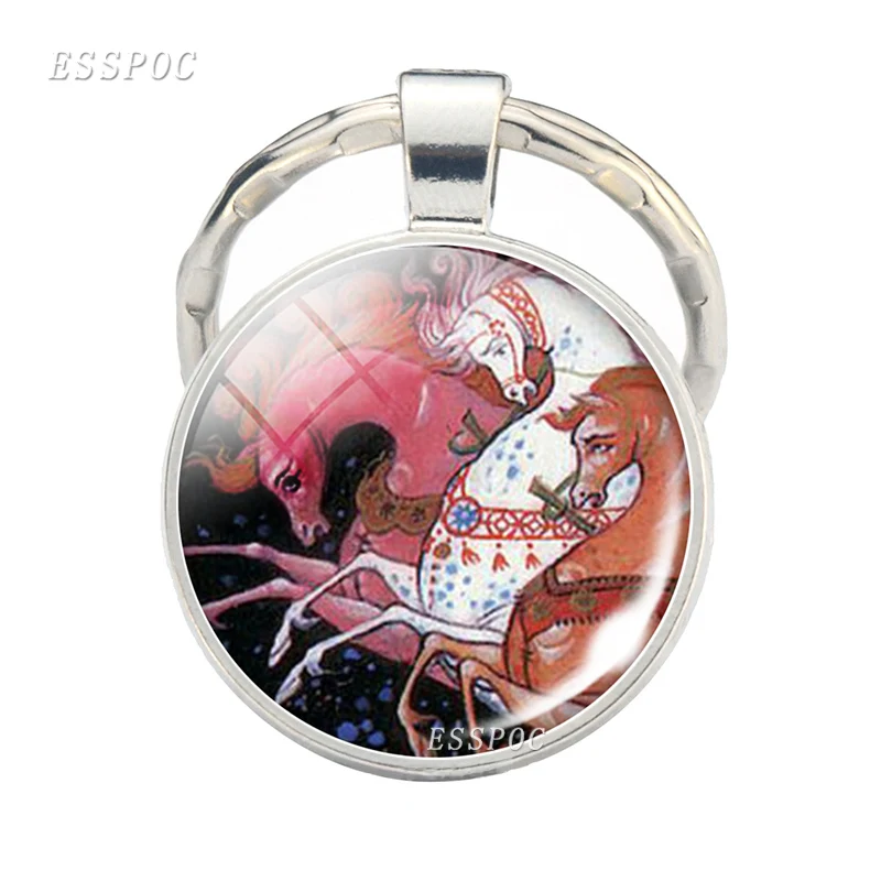 Русский Рождественский брелок для ключей с изображением лошади модные украшения