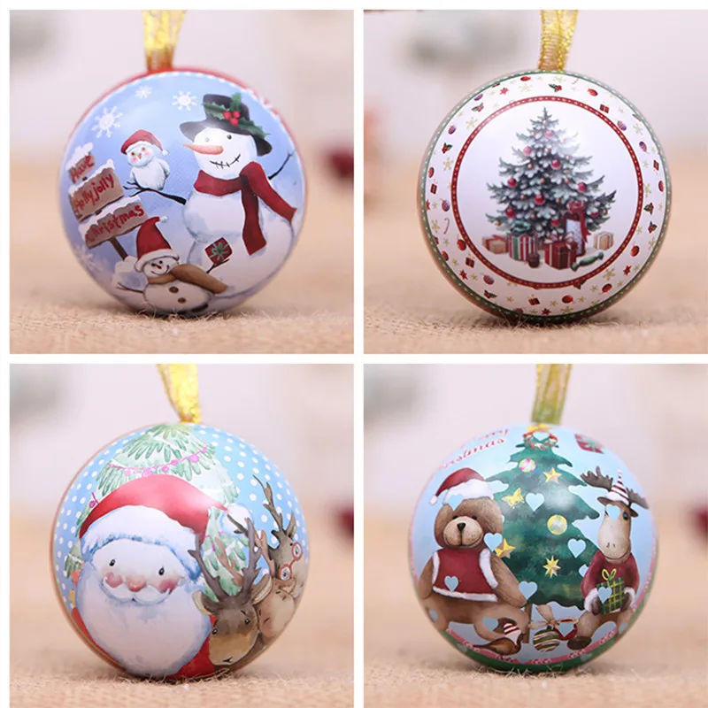 Рождественские сувениры Подарочные конфеты елочные шарики коробки украшения