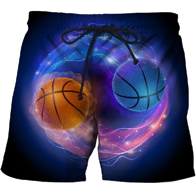 

2021 fashion flame beach pants 3D printing summer new shorts casual men and women shorts quick-drying sports fitness pants