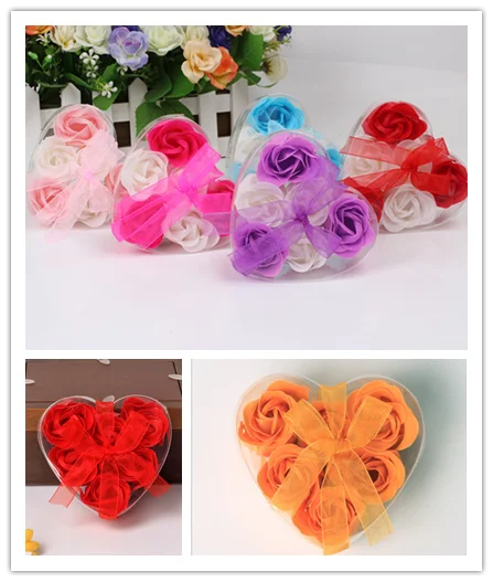 60pcs(10 boxes)Floral Scented Bath Soap Rose Flower Petals,Rose Soap Set Guest  Best Gifts Ideas for Her Women Teens Girls