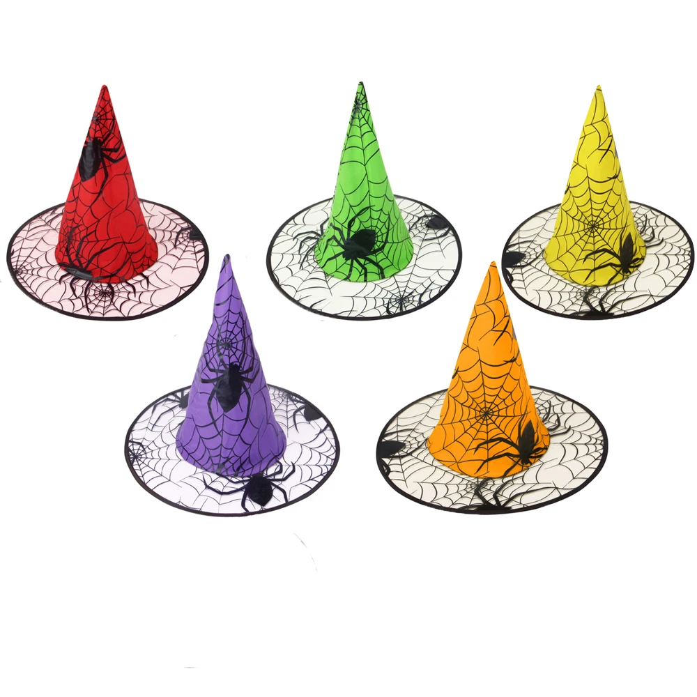 Ведьмины колпаки Маскарад паук шаблон шапка ведьмы взрослые дети косплей костюм