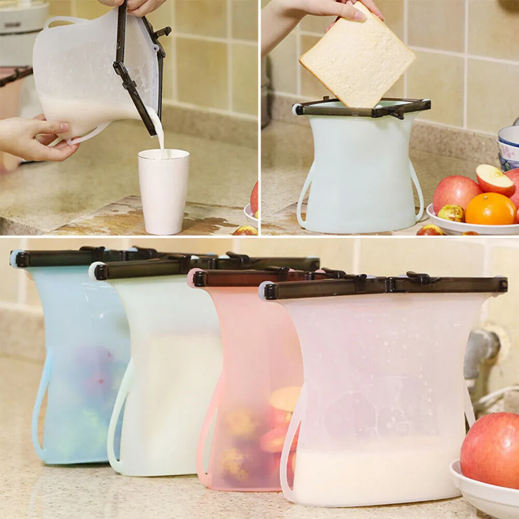 4 шт. многоразовая Печать Силиконовая еда свежий вакуумный герметик для мешков