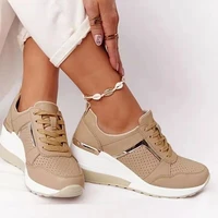 brand design 2021 new women casual shoes height increasing sport wedge shoes air cushion comfortable sneakers zapatos de mujer