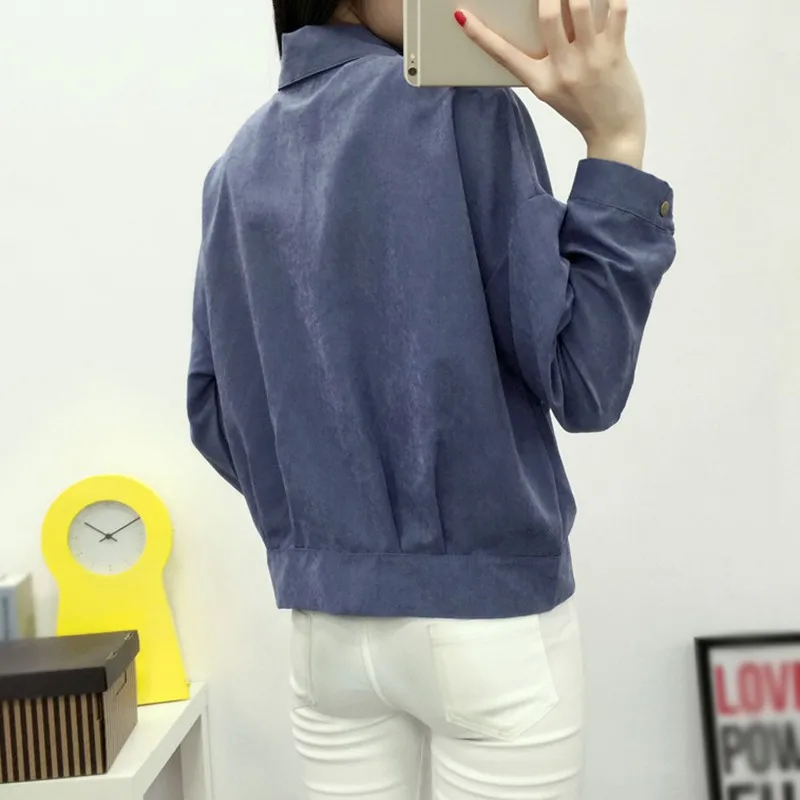 

Women Letter Printed Long Sleeve Casual Jacket Autumn Fashion Loose Lapel Coat Ladies Sweet Jackets Outerwear