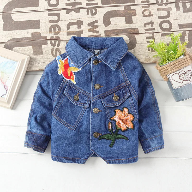 2020 джинсовые куртки с вышивкой для мальчиков детское синее пальто школьная От 1