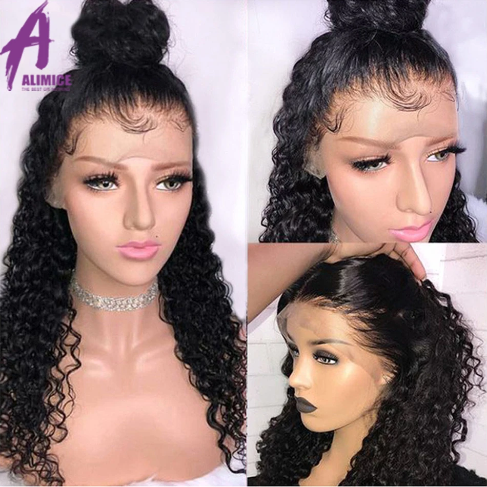 13*4 парики из натуральных волос на кружеве индийские волосы remy кудрявые