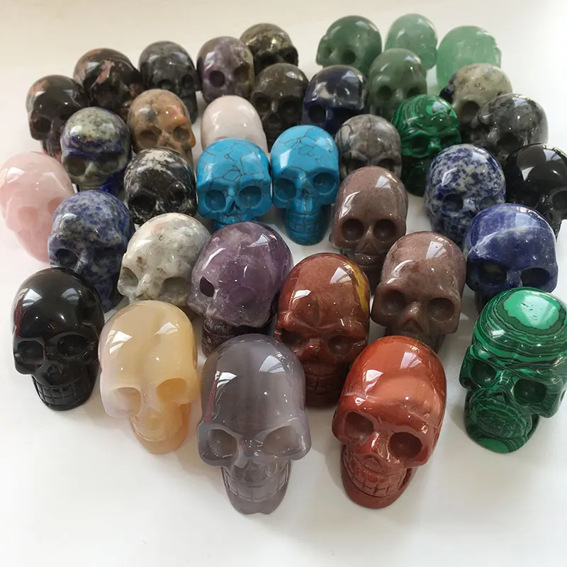 

Wholesale Natural Hand Carved Black Obsidian Skull Crystal For Home Decoration for Gift