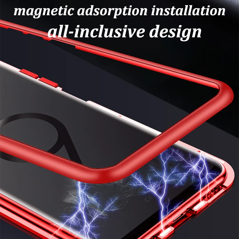 Magnetic Metal Adsorption Case For Samsung Galaxy S8 S9 S10 Plus S10E Note 9 8 S7 Edge M20 M10 A30 A50 A7 A8 A9 J4 J6 2018 |