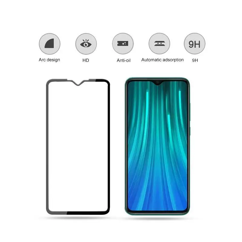 2 шт. полное клеевое покрытие стекло для Xiaomi Redmi Note 8 T Pro закаленное Xiomi Note8 Защита