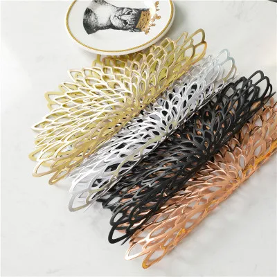 4/PCS new products foreign trade hot selling hollow PVC stamping western-style food mat hotel restaurant creative high-grade | Дом и сад