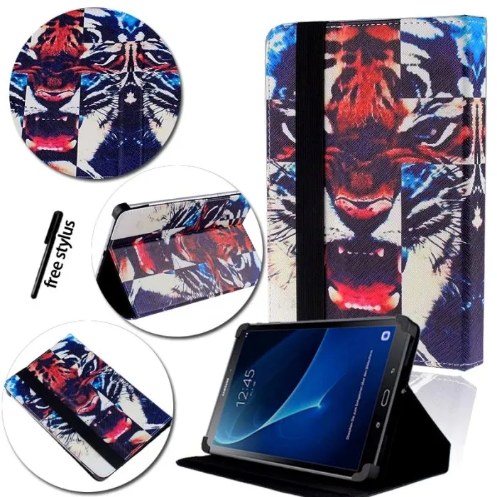 KK& LL для samsung Galaxy Tab 2 P5100/Tab 3 P5200 GT-P5210/Tab 4 SM-T535 T533 T536 10,"-кожаный чехол-книжка для планшета - Цвет: Tiger